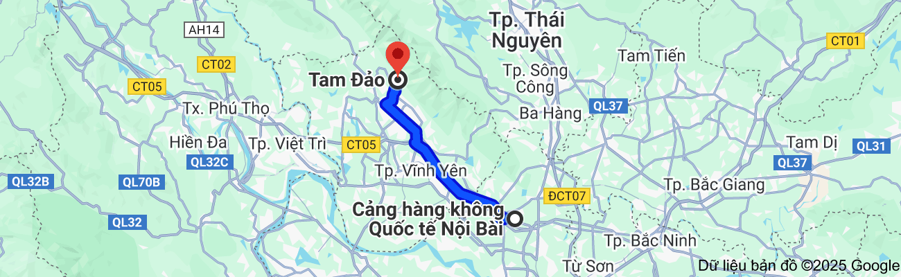 taxi nội bài tam đảo